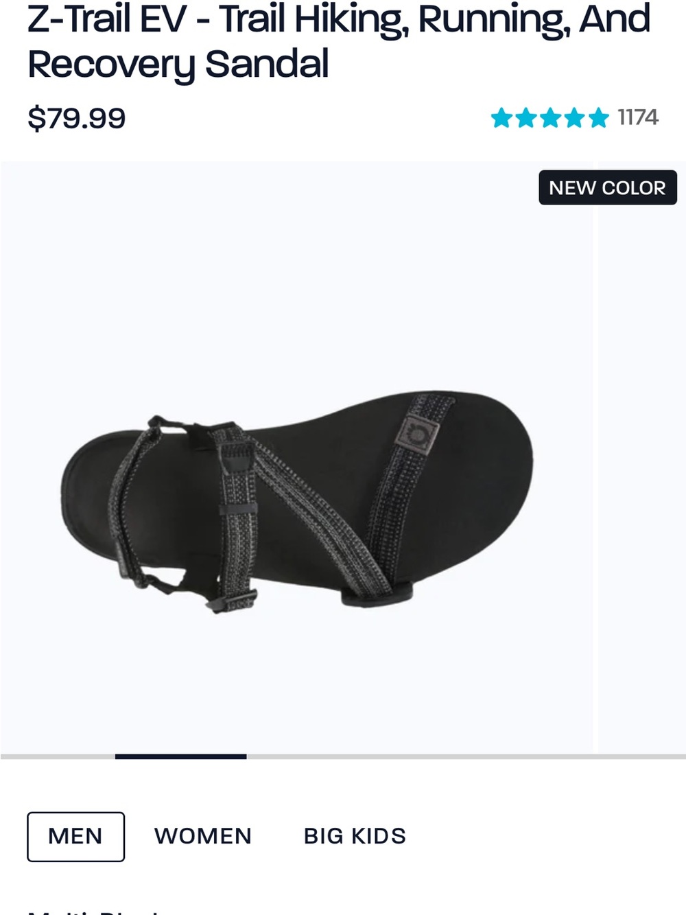 Teva Z-Trail EV Men's Black Trail Sandal